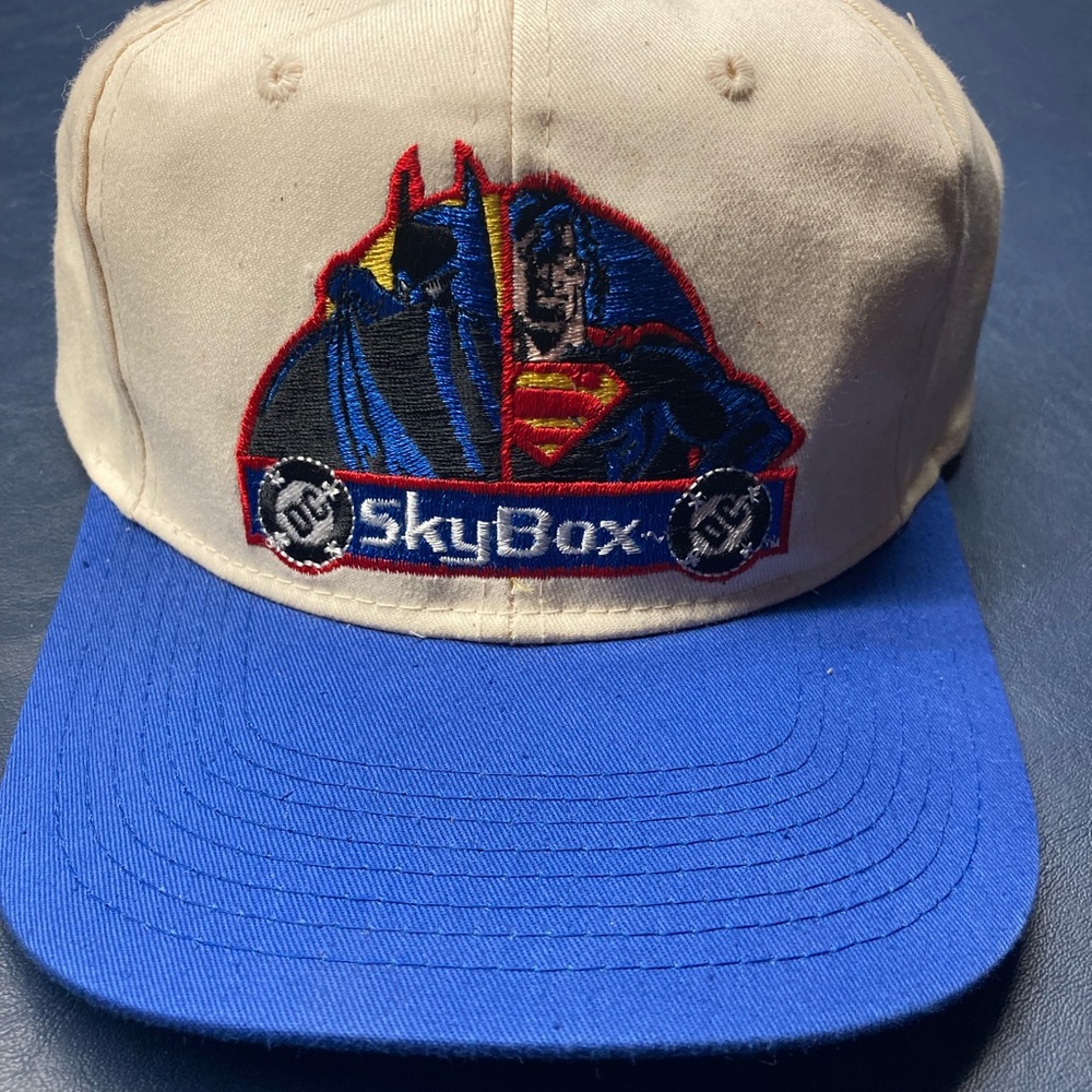 SkyBox DC Comics Cap Promo Logo Batman Superman SnapBack  Baseball Hat ‘94